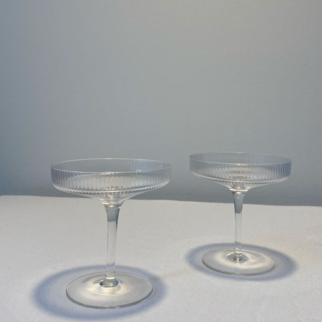 Champagne saucer glas